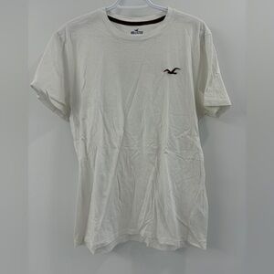 Hollister Men’s Crewneck Tee Shirt - White - XL - 100% Cotton